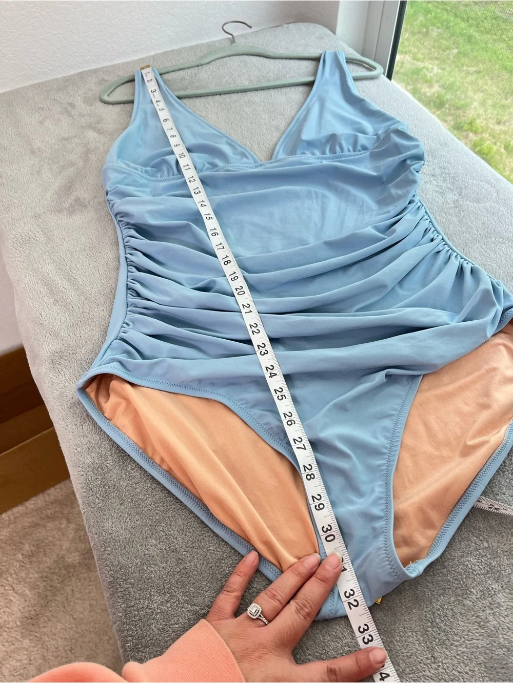 J. Crew Ruched V-neck one-piece swimsuit size 16 style BC140